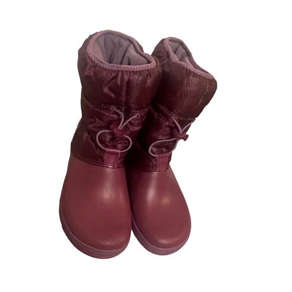 Crocs Youth Girls Size 4 Crocband Purple Winter Snow Boots - Picture 1 of 10